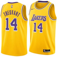 Los Angeles Lakers #14 John Tresvant Jersey -Gold