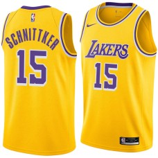 Los Angeles Lakers #15 Dick Schnittker Jersey -Gold