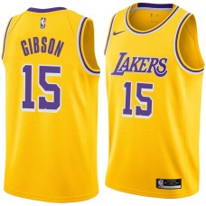 Los Angeles Lakers #15 Mel Gibson Jersey -Gold