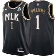 Atlanta Hawks #1 Gus Williams Jersey -Black 2020-21 City