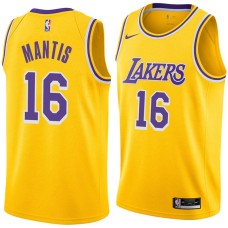 Los Angeles Lakers #16 Nick Mantis Jersey -Gold