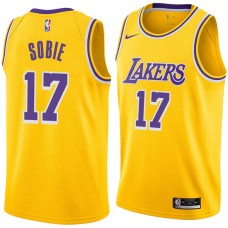 Los Angeles Lakers #17 Ron Sobie Jersey -Gold