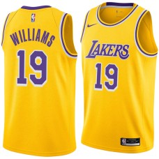 Los Angeles Lakers #19 Johnathan Williams Jersey -Gold