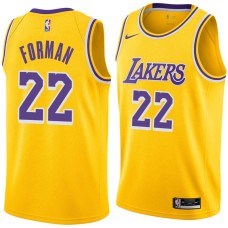 Los Angeles Lakers #22 Donnie Forman Jersey -Gold