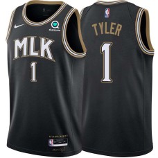 Atlanta Hawks #1 Jeremy Tyler Jersey -Black 2020-21 City