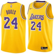 Los Angeles Lakers #24 Walter Dukes Jersey -Gold