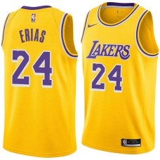 Los Angeles Lakers #24 Bo Erias Jersey -Gold