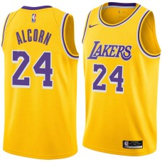 Los Angeles Lakers #24 Gary Alcorn Jersey -Gold