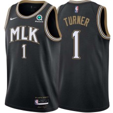 Atlanta Hawks #1 Evan Turner Jersey -Black 2020-21 City