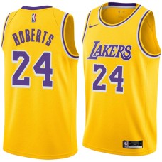 Los Angeles Lakers #24 Fred Roberts Jersey -Gold