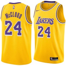 Los Angeles Lakers #24 George McCloud Jersey -Gold