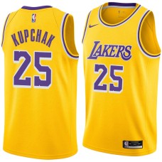 Los Angeles Lakers #25 Mitch Kupchak Jersey -Gold