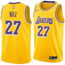 Los Angeles Lakers #27 Jordan Hill Jersey -Gold