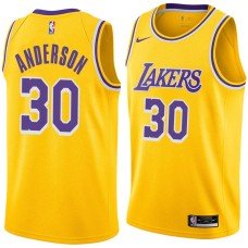 Los Angeles Lakers #30 Cliff Anderson Jersey -Gold