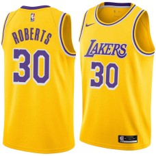 Los Angeles Lakers #30 Marv Roberts Jersey -Gold