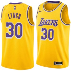 Los Angeles Lakers #30 George Lynch Jersey -Gold