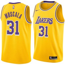 Los Angeles Lakers #31 Mike Muscala Jersey -Gold