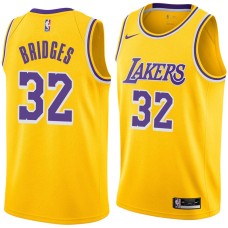 Los Angeles Lakers #32 Bill Bridges Jersey -Gold