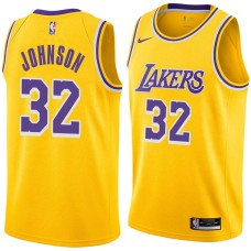 Los Angeles Lakers #32 Magic Johnson Jersey -Gold