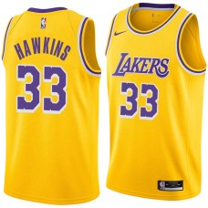 Los Angeles Lakers #33 Tom Hawkins Jersey -Gold