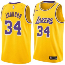 Los Angeles Lakers #34 Clay Johnson Jersey -Gold