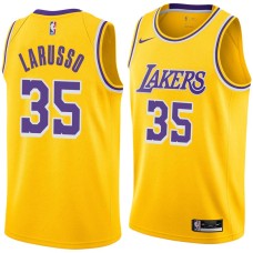 Los Angeles Lakers #35 Rudy LaRusso Jersey -Gold