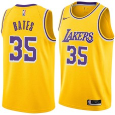 Los Angeles Lakers #35 Billy Ray Bates Jersey -Gold