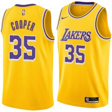 Los Angeles Lakers #35 Joe Cooper Jersey -Gold