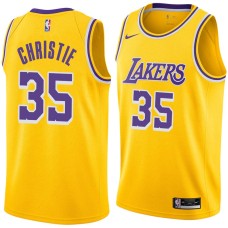 Los Angeles Lakers #35 Doug Christie Jersey -Gold