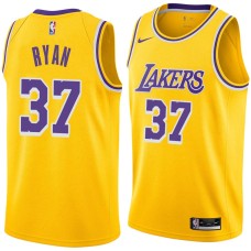 Los Angeles Lakers #37 Matt Ryan Jersey -Gold