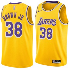 Los Angeles Lakers #38 Chaundee Brown Jr Jersey -Gold