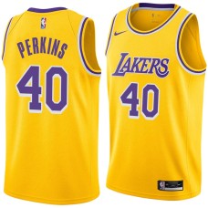 Los Angeles Lakers #40 Sam Perkins Jersey -Gold