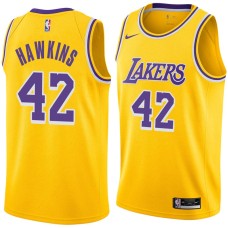 Los Angeles Lakers #42 Connie Hawkins Jersey -Gold