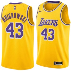 Los Angeles Lakers #43 Frank Brickowski Jersey -Gold