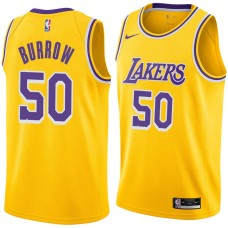 Los Angeles Lakers #50 Bob Burrow Jersey -Gold