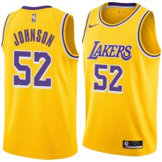 Los Angeles Lakers #52 Ron Johnson Jersey -Gold