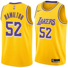 Los Angeles Lakers #52 Dennis Hamilton Jersey -Gold