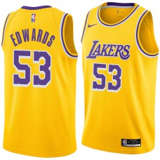 Los Angeles Lakers #53 James Edwards Jersey -Gold