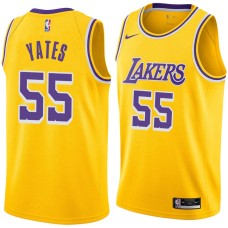 Los Angeles Lakers #55 Wayne Yates Jersey -Gold