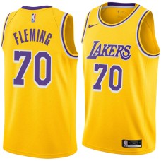 Los Angeles Lakers #70 Ed Fleming Jersey -Gold