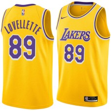 Los Angeles Lakers #89 Clyde Lovellette Jersey -Gold