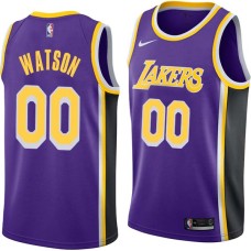 Los Angeles Lakers #00 Bobby Watson Jersey -Purple