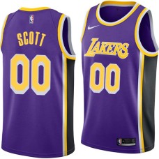 Los Angeles Lakers #00 Byron Scott Jersey -Purple