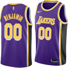 Los Angeles Lakers #00 Benoit Benjamin Jersey -Purple