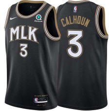 Atlanta Hawks #3 Bill Calhoun Jersey -Black 2020-21 City