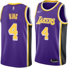 Los Angeles Lakers #4 Frankie King Jersey -Purple