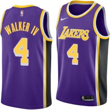 Los Angeles Lakers #4 Lonnie Walker IV Jersey -Purple