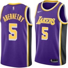 Los Angeles Lakers #5 Tom Abernethy Jersey -Purple