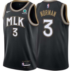 Atlanta Hawks #3 Ken Norman Jersey -Black 2020-21 City