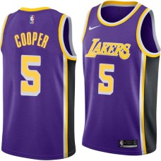 Los Angeles Lakers #5 Duane Cooper Jersey -Purple